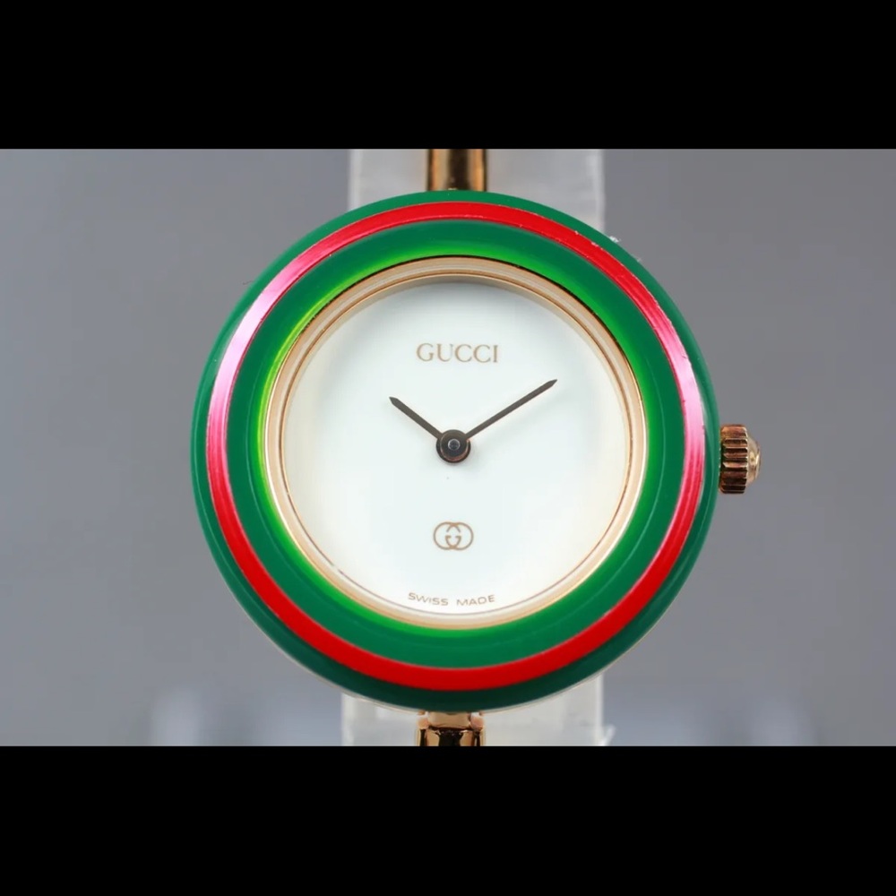 VINTAGE RARE 14k Gold! GUCCI! All the RAGE! Collectors Watch Bracelet - Picture 5 of 7